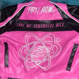 Pink leather jacket that causes a scene 😍🩷